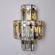 Kinkeldey wall lamp, cut crystals, 3 levels, Germany, 1970