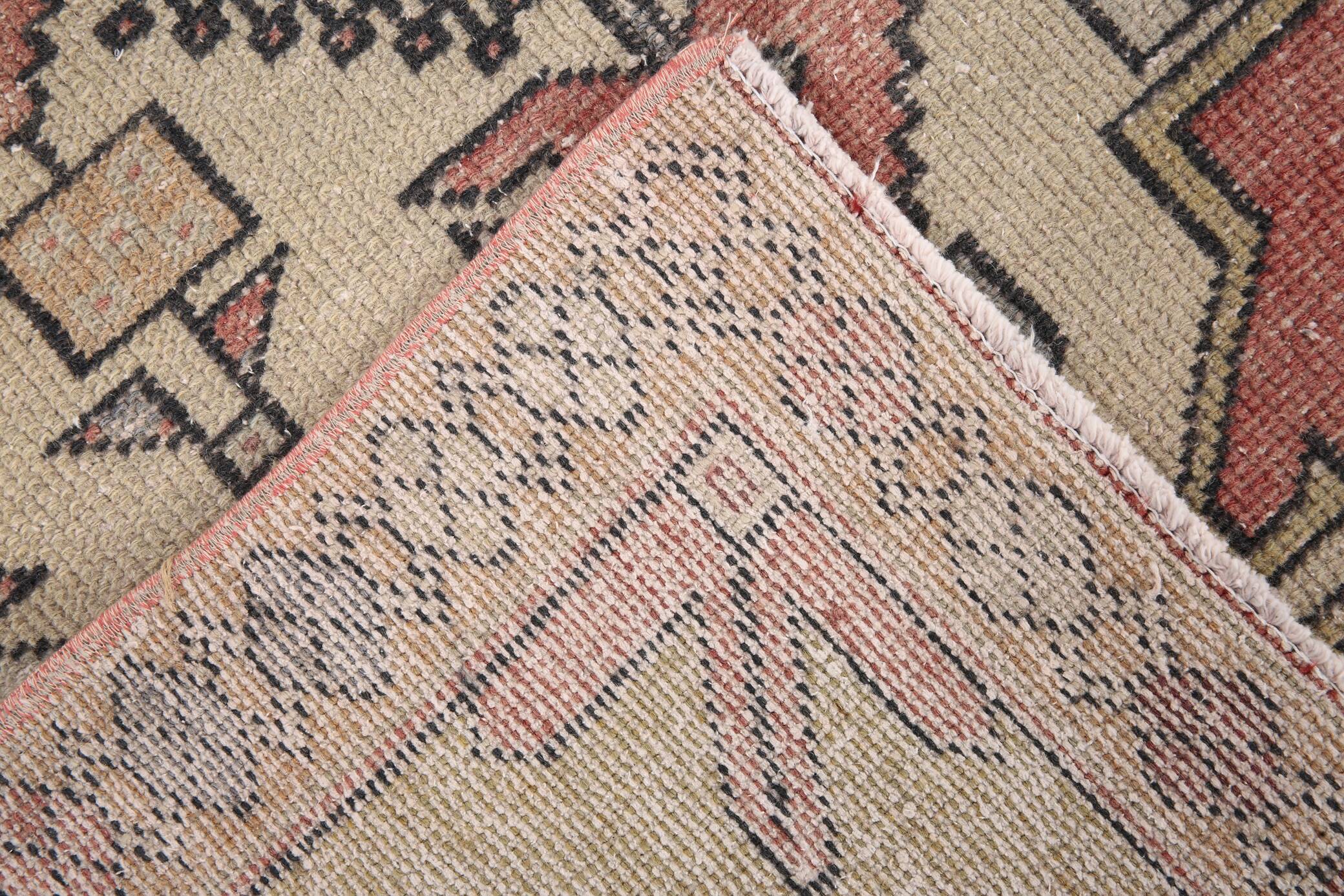 Tapis oriental persan vintage terracotta