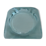 Saint Gobain ashtray in transparent glass sky blue 70s