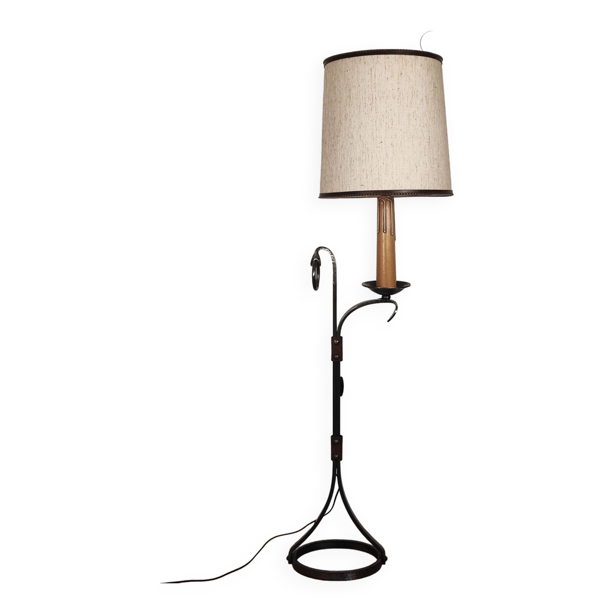 Wrought iron floor lamp Jean-Pierre Ryckaert