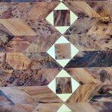Geometric patterned wooden tray