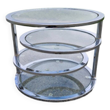 Round coffee table with swivel tops
