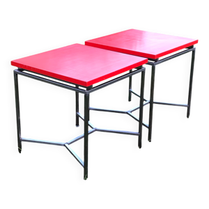 Tables carrés rouge
