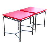 Tables carrés rouge