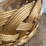Woven straw basket