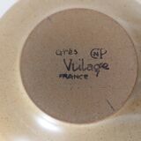 pair of village stoneware dessert plates
