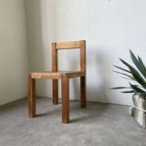 Brutalist pine chair