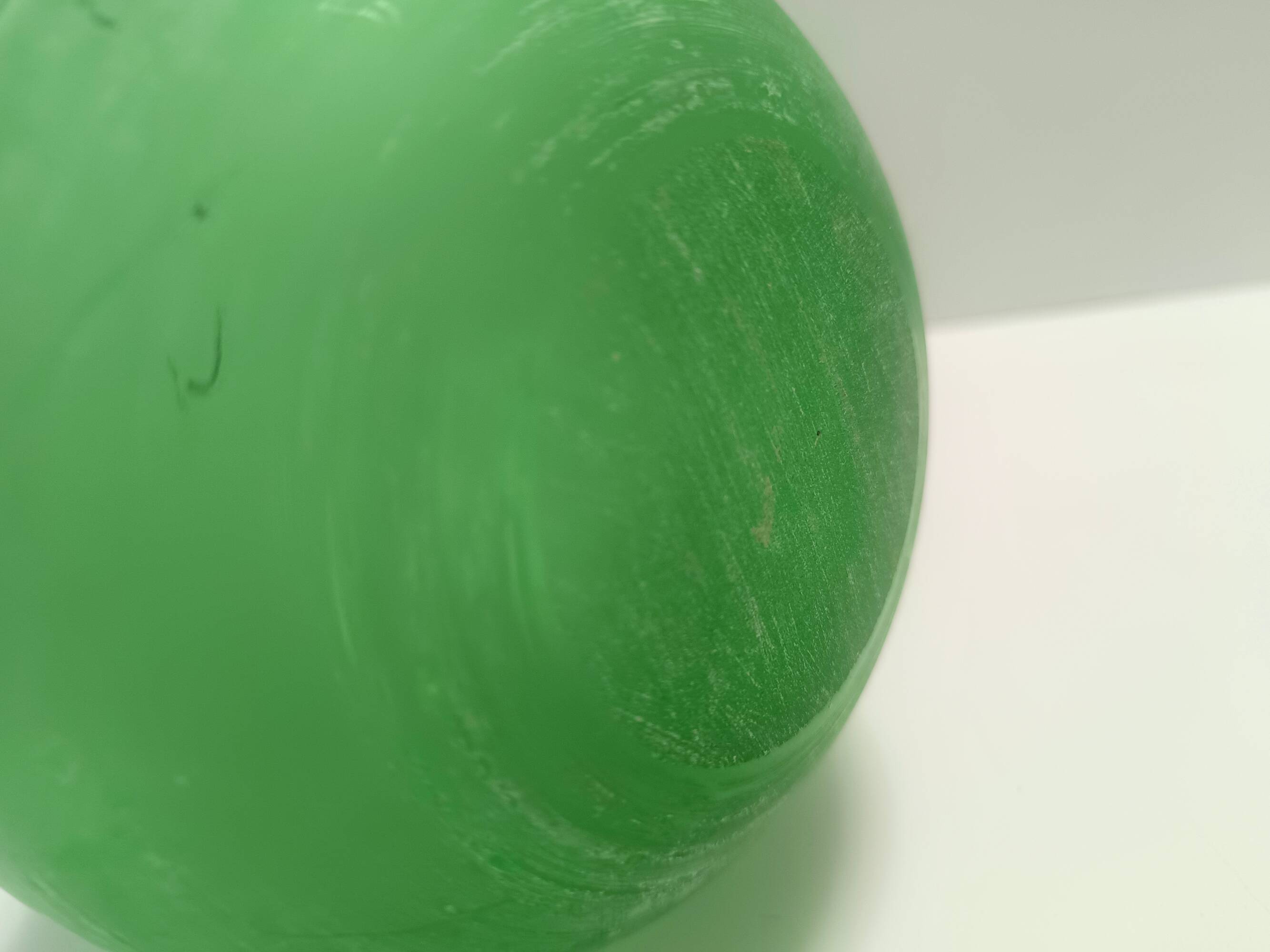 Green Blown Scavo Glass Tulip attr. to Cenedese, Italy