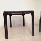 Table avec trois chaises design Vico Magistretti pour Artemide dans les années 70, Stadio 120, Selene