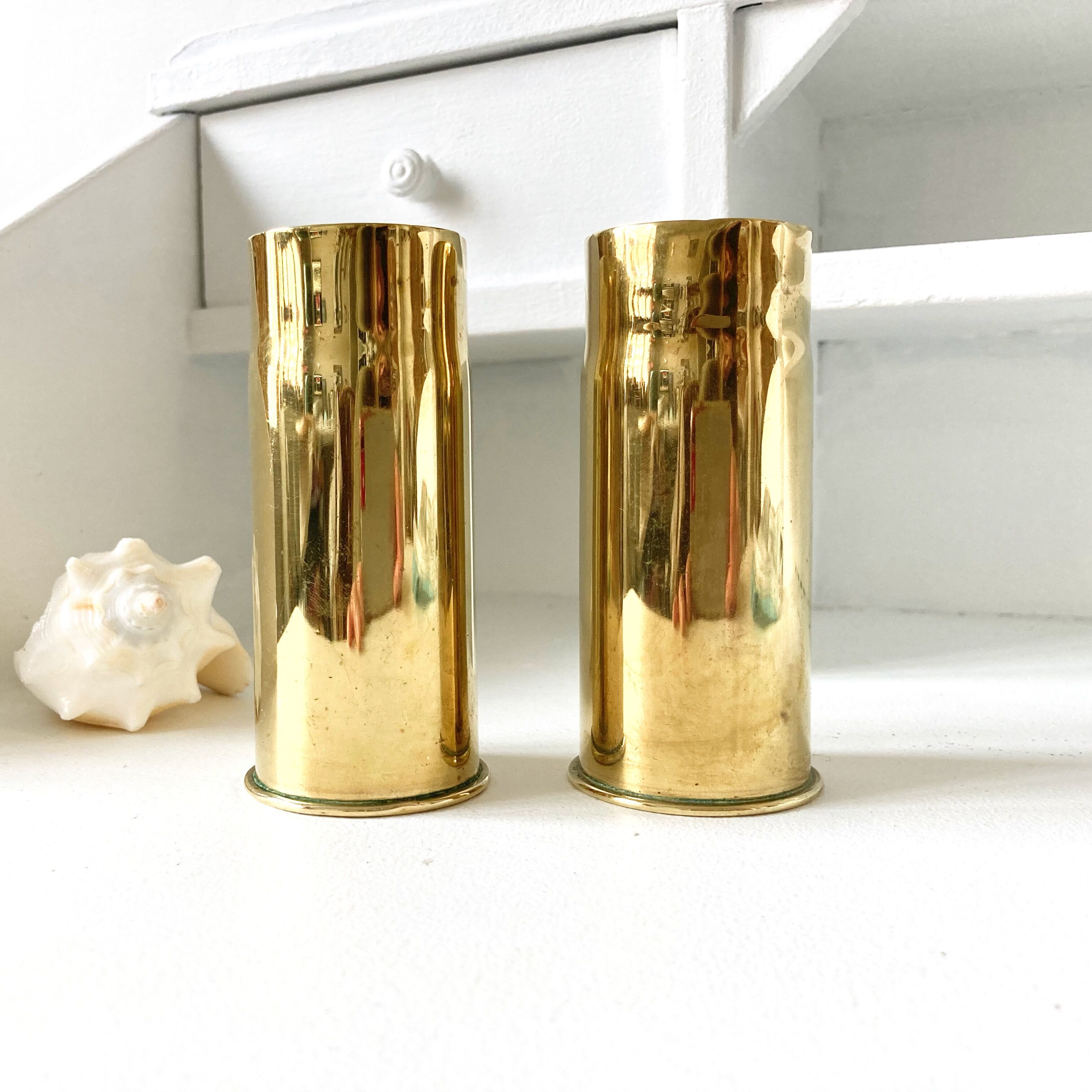 Pair of golden vases