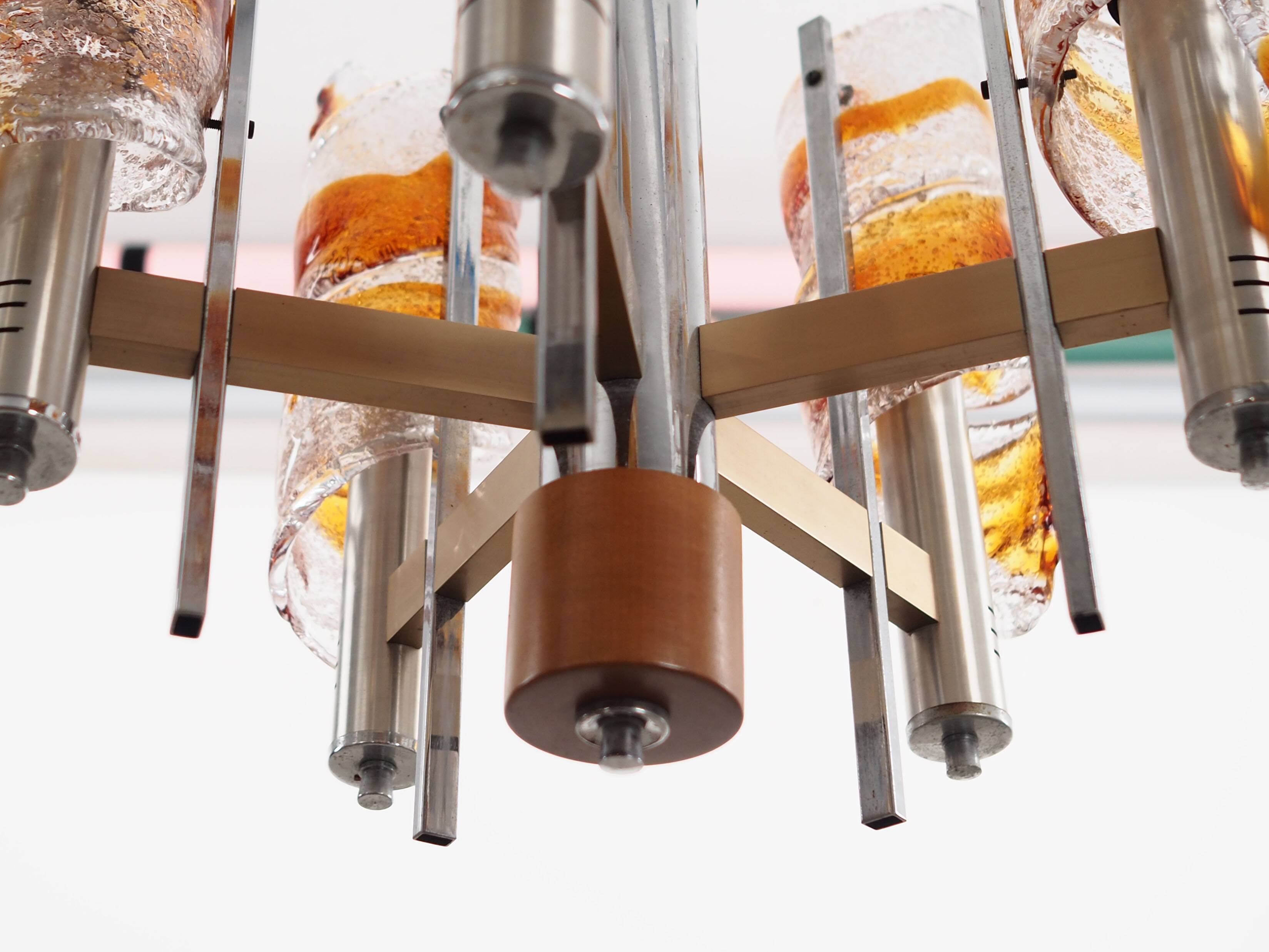 Pendant lamp, Murano glass, Italian design, 1970s, production: Italy