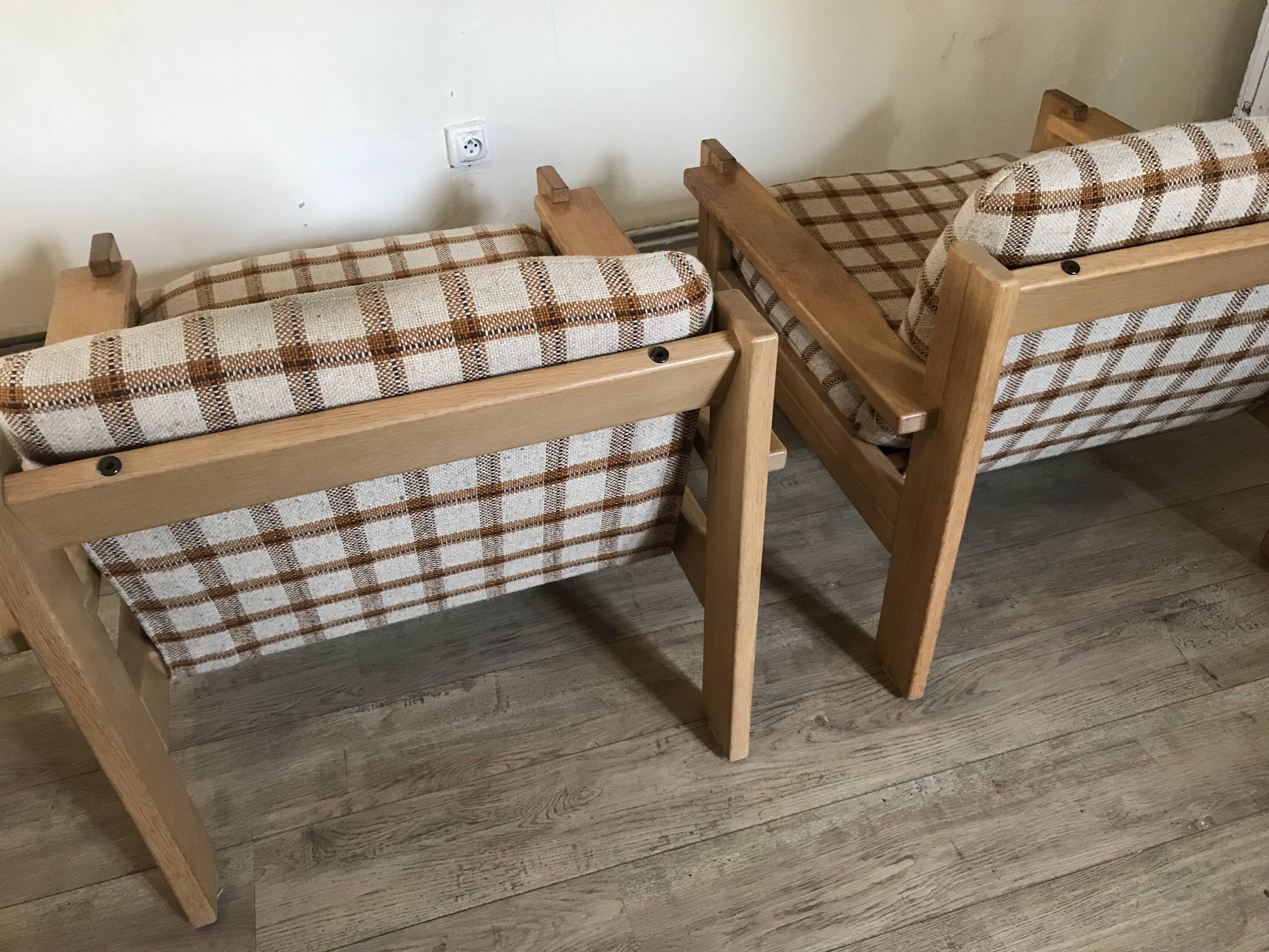 Pair of brutalist armchairs circa 1980's