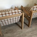 Pair of brutalist armchairs circa 1980's