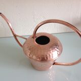 Brushed copper watering can by Lecellier Villedieu vintage 60s-70s