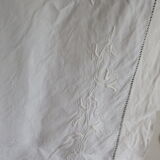 Old embroidered flat sheet 130 x 195cm