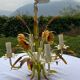 White metal chandelier Italy 60s/70s