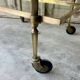 Vintage brass rolling dessert trolley