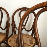 Rattan and cane bistro chairs