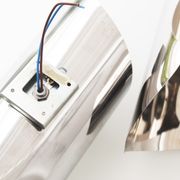 Vintage pair of 1970's chrome space age wall lights