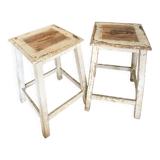Old wooden painter's stools