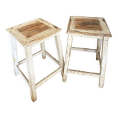 Old wooden painter's stools