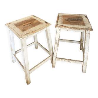 Old wooden painter's stools