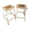 Old wooden painter's stools