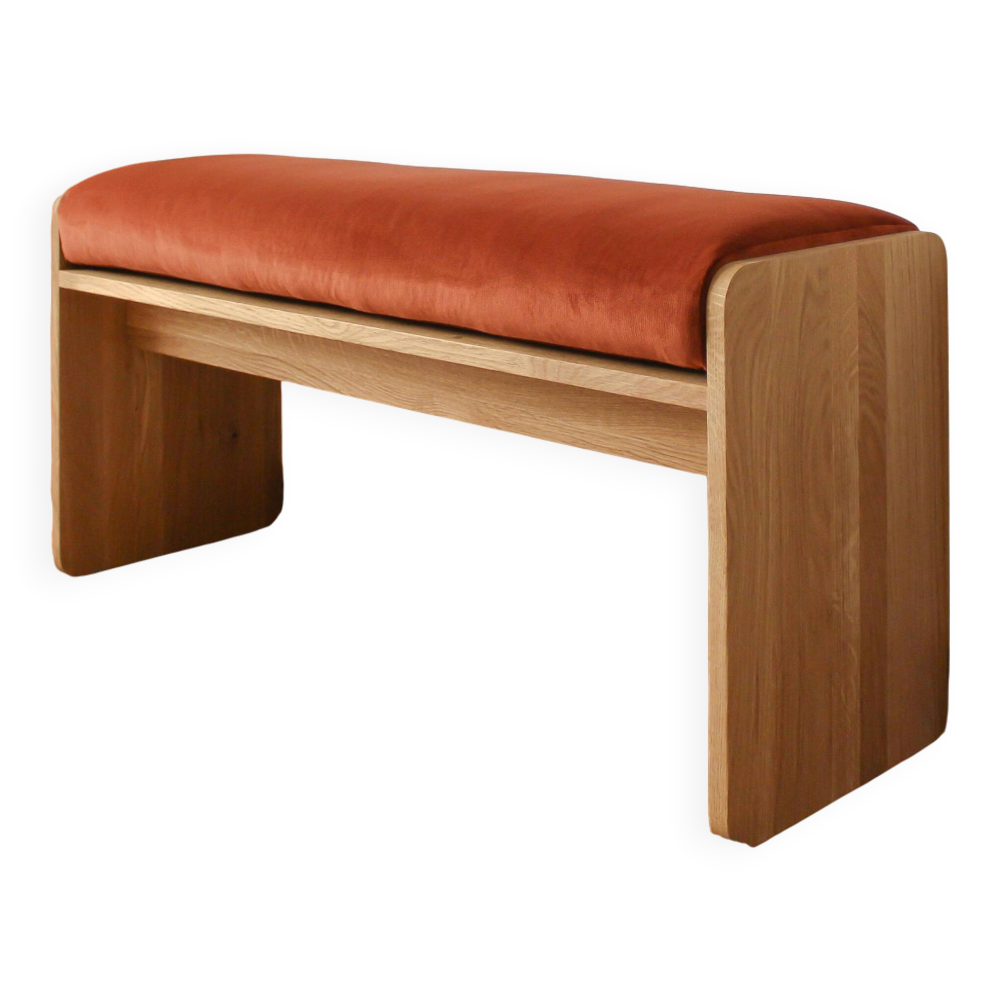 Solid oak bench
