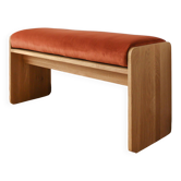 banc en chêne massif avec coussin personnalisable