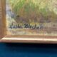 Original Swedish Oil on Canvas – “Landscape” by Lalla Blecher – Signed – Vintage & Framed