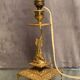 Lamp foot XIXth Louis XIV with stylized dauphin mounted in lamp without transformation