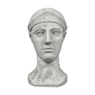 Plaster head Athena Helmet, Eginète Art, Fifth century BC - Louvre Museum