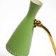 Pair of beautiful green Mid Century Modern Diabolo crow's foot table lamps