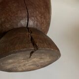 Midcentury Cubist XXXL Cup in West African Monoxyl Wood