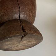 Midcentury Cubist XXXL Cup in West African Monoxyl Wood