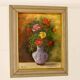 Original Swedish oil on panel "Flowers" by Regran - Vintage & Framed