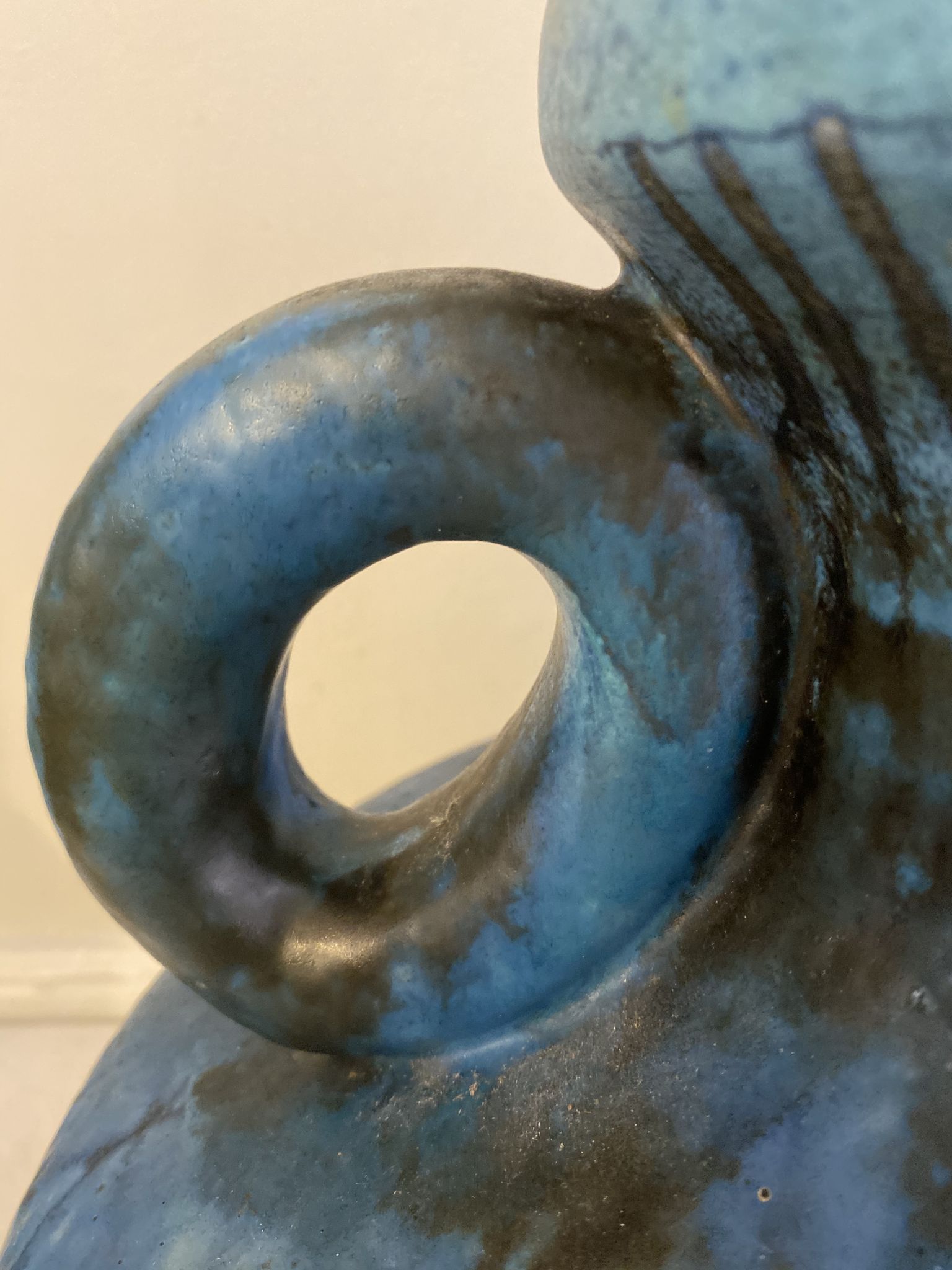 Vase en céramique Jean de Lespinasse Vallauris 1960