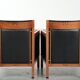 Set of 2 black leather Art Deco design armchairs in good condition