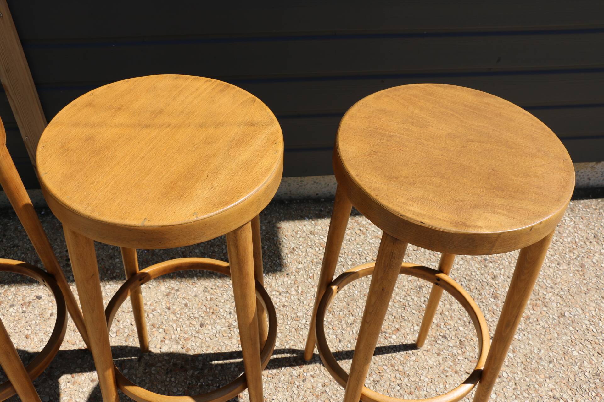 4 Baumann stools, light beech, 790mm