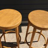 4 Baumann stools, light beech, 790mm