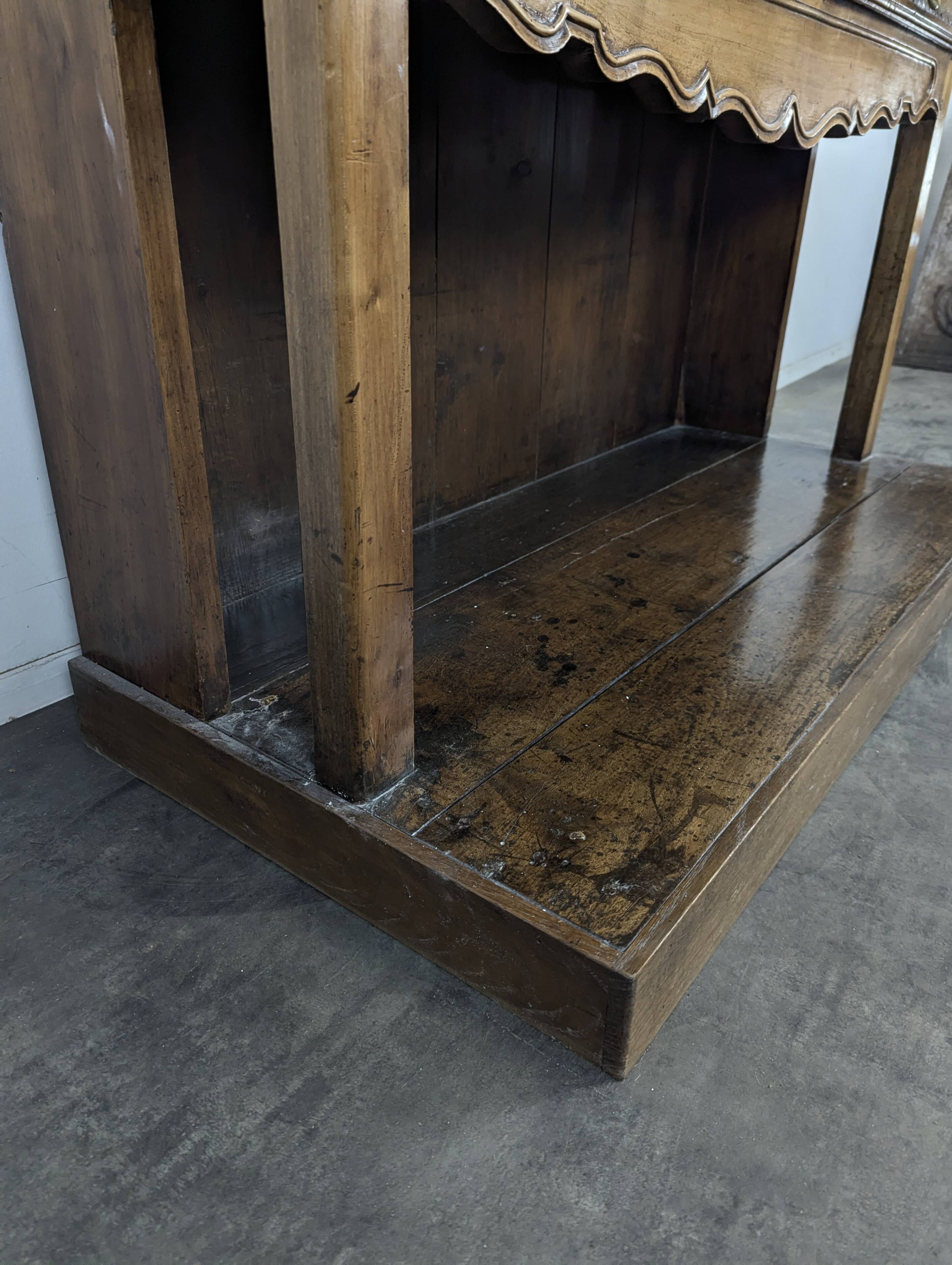 Cherry wood draining dresser with two drawers
