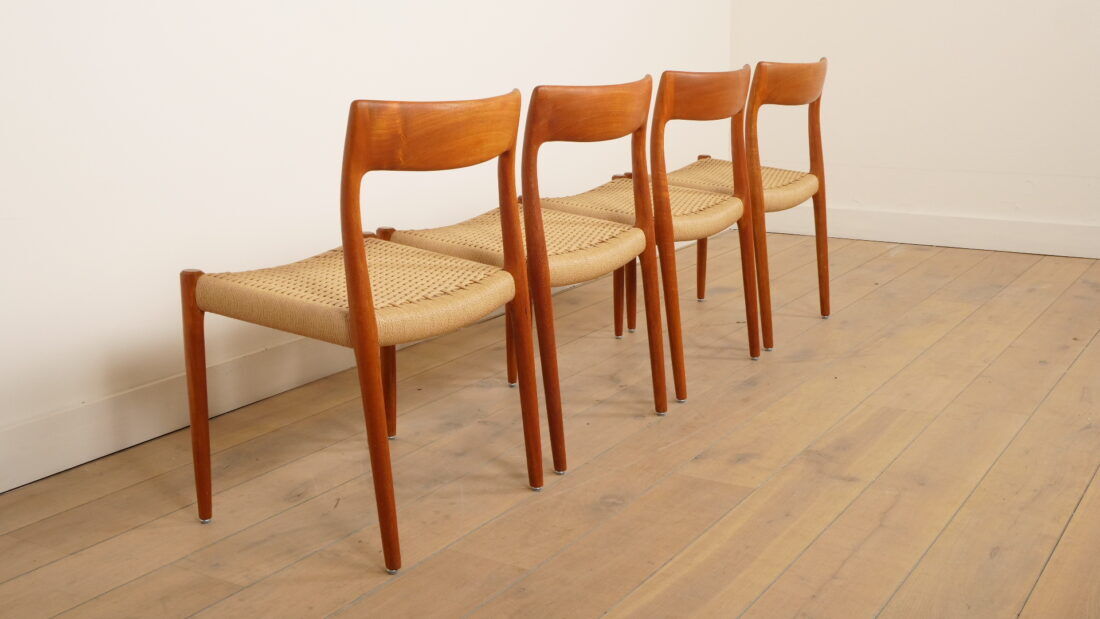 4 x vintage dining chairs | Niels Otto Møller | Model 77