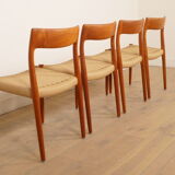 4 x vintage dining chairs | Niels Otto Møller | Model 77