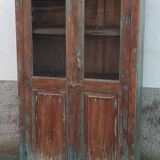 Armoire ancienne vitrée en bois belle patine