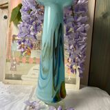 Vase bleu en opaline
