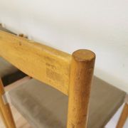Vintage Miroslav Navratil Dining Chairs: 1970s Czechoslovakia, Gray Fabric