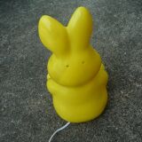 Lampe à poser lapin jaune design vintage années 1980