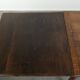 Antique oak dining table from the late 18th century with extendable leaves