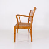 Banquette en cannage Rudolf Frank pour Erwin Behr style Finlandais classique