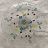 Cake stand with strawberry decoration